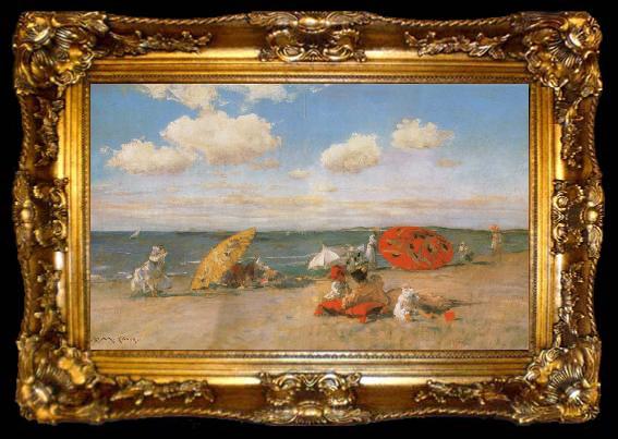 framed  William Merrit Chase At the Seaside, ta009-2